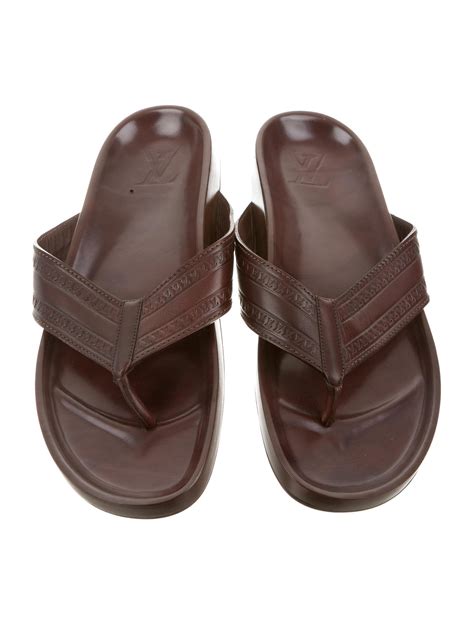 louis vuitton men flip flops|Louis Vuitton monogram flip flops.